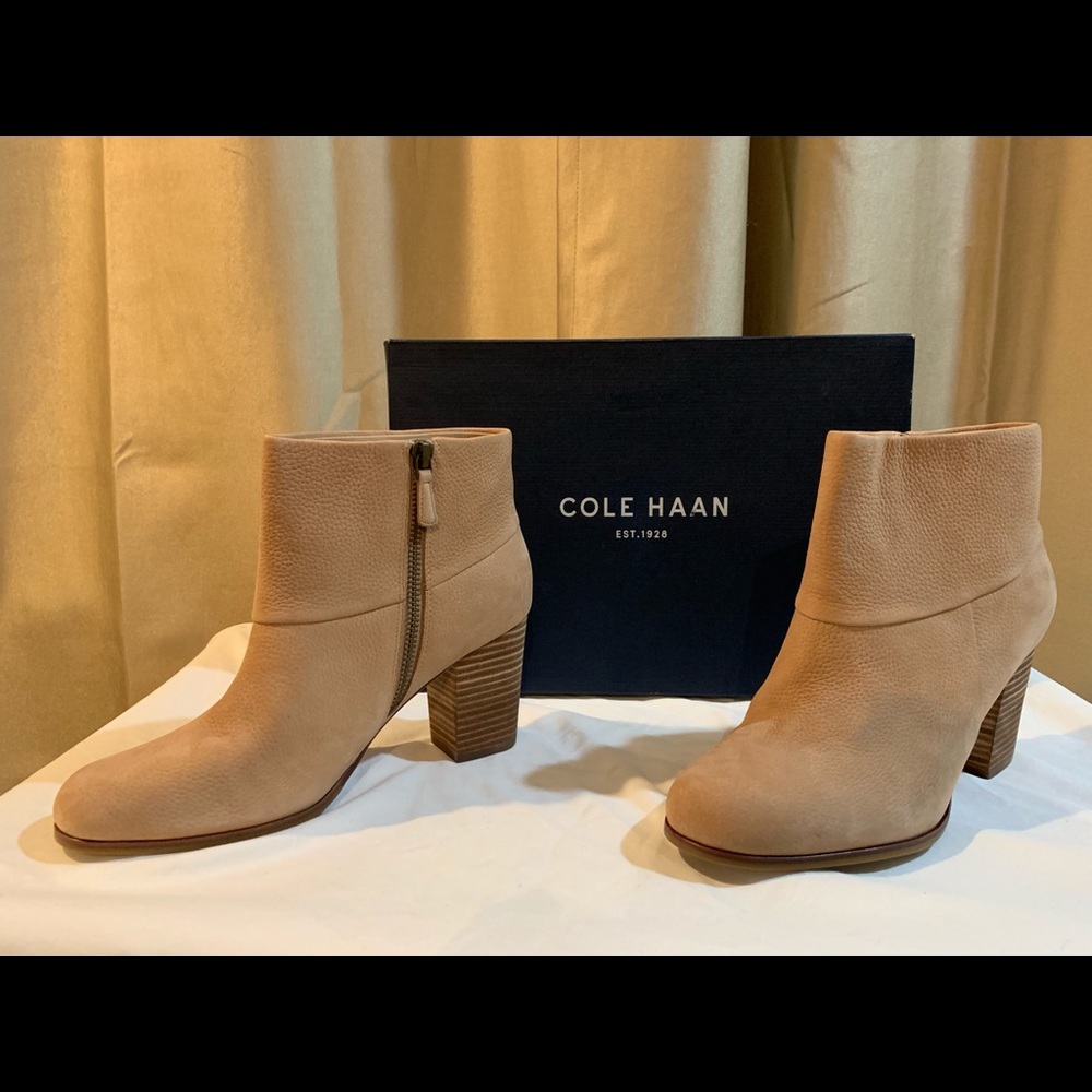 Cole Haan Chesney Booties Tan never worn